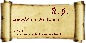 Ungváry Julianna névjegykártya